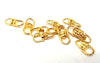 BA039 - 20 pcs. Gold Plated Oval Swivel Connectors Clasps for Key Rings Key Chains - 19mm x 9mm