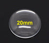 CA513 - 10 pcs. Circle Clear Round Glass Dome Seals Tiles - 20mm (0.79 in)