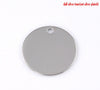 P987 - 10 pcs. Stainless Steel Round Circle Stamping Tags - 30mm (1.18 inch) (3 cm)
