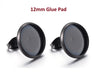 E766 - 10 pcs. 304 Stainless Steel Gunmetal Black Earring Posts Studs Settings Bezels Cabochons Tacks - 12mm Glue Pad Setting
