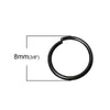J290 - 100 pcs Gunmetal Open Jump Rings - 8mm - 21 Gauge (0.7mm Thick)