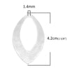 P2003 - 10 pcs. Silver Tone Leaf Metal Pendants Dangle Charms Pendants - 42mm x 25mm (1.65" x 1") - Great for Statement Earrings &amp; Dangles!