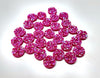 CA614 - 10 pcs Druzy Resin Embellishment Cabochons Cerise Pink Multicolor - 12mm