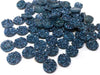 CA763 - 10 pcs Druzy Resin Embellishment Cabochons Peacock Blue - 12mm