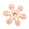 BD296 - 100 pcs Rose Gold Plated Snowflake Daisy Spacer Beads- 8mm - Hole Size: 1mm