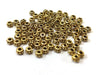 BD679 - 100 pcs Antique Gold Tone Filigree Carved Rondelle Spacer Beads- 5mm x 3mm - Hole Size: 1.8mm