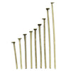 A038 - 900 pcs. Antique Bronze Flat Head Pins - 16mm to 40mm - Assortment Mix - 21 Gauge (0.7mm Thick)