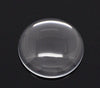 CA513 - 10 pcs. Circle Clear Round Glass Dome Seals Tiles - 20mm (0.79 in)