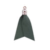 P451 - 10 pcs. Green Faux Leather Tassel Dangle Charms Pendants - Golden - 5.2cm (2.05") x 3.3cm (1.3") - Great for Light Earrings and Dangles!