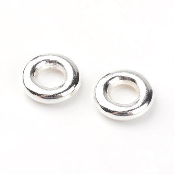 J150A - 20 pcs Silver Plated Soldered Closed Jump Rings - 8mm - 12 Gauge (2mm Thick) - Hole Size: 4mm