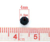 BD454 - 200 pcs Black Crystal Quartz Faceted Rondelle Beads - 4mm - 4x3mm
