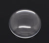 CA553 - 50 pcs. Circle Clear Round Glass Dome Seals Tiles - 16mm (0.63 in)