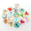 CA707 - 10 pcs Circle Tree of Life Glass Round Dome Seals Tiles Cabochons - 12mm