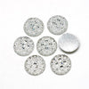 CA923 - 10 pcs Druzy Resin Embellishment Cabochons Clear White - 18mm - Shimmer Style