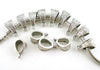 P289A - 10 pcs. Antique Silver Dangle Triangle Slider Spacer Bails with Loop - 14mm x 7mm