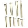 A038 - 900 pcs. Antique Bronze Flat Head Pins - 16mm to 40mm - Assortment Mix - 21 Gauge (0.7mm Thick)
