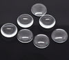 CA553 - 50 pcs. Circle Clear Round Glass Dome Seals Tiles - 16mm (0.63 in)