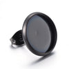 E766 - 10 pcs. 304 Stainless Steel Gunmetal Black Earring Posts Studs Settings Bezels Cabochons Tacks - 12mm Glue Pad Setting