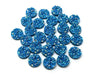 CA615 - 10 pcs Druzy Resin Embellishment Cabochons Teal Blue Iridescent Multicolor - 12mm