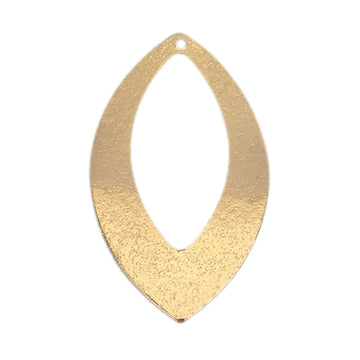 P2004 - 10 pcs. Gold Plated Leaf Metal Pendants Dangle Charms Pendants - 42mm x 25mm (1.65" x 1") - Great for Statement Earrings &amp; Dangles!