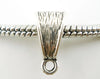 P289A - 10 pcs. Antique Silver Dangle Triangle Slider Spacer Bails with Loop - 14mm x 7mm