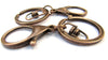 CL087A - 3 pcs. Antique Copper Tone Lobster Swivel Clasp and Key Ring - 69 x 30mm (2.72 inch) - Claw Clasps