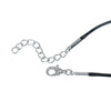 B063 - 20 pcs. Black Waxen Waxed Rope Cord Bracelets - 7.25 inch (18.5 cm) - 7 1/4"