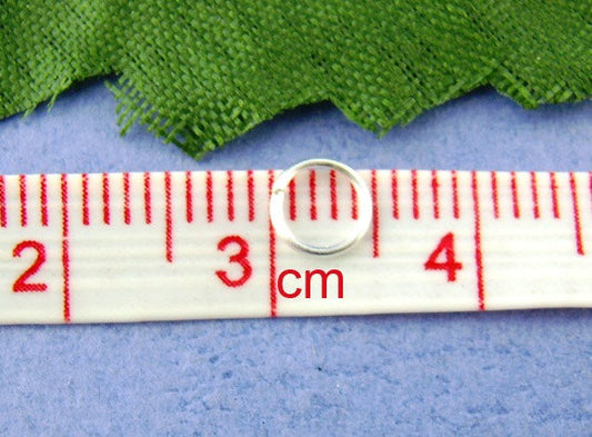 J034 - 100 pcs Silver Plated Open Jump Rings - 5mm - 21 Gauge