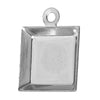 P854A - 20 pcs. 304 Stainless Steel Square Posts Settings Bezels Cabochons Pendants - 8x8mm Glue Pad Setting - Hypoallergenic! Bezel Trays