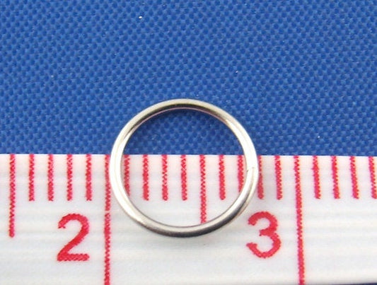 J127 - 600 pcs Silver Tone Open Jump Rings 8mm - 20 Gauge