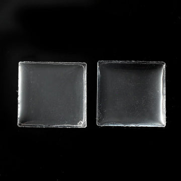 CA554 - 100 pcs. Square Clear Epoxy Resin Stickers - 12mm x 12mm - Self-Adhesive!