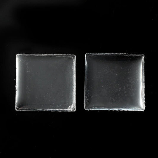 CA554 - 100 pcs. Square Clear Epoxy Resin Stickers - 12mm x 12mm - Self-Adhesive!