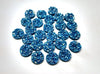 CA615 - 10 pcs Druzy Resin Embellishment Cabochons Teal Blue Iridescent Multicolor - 12mm