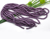 BD106 - 8mm Purple Glass Pearl Imitation Round Beads - 32 inch strand