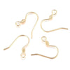 E714 - 20 pcs 304 Stainless Steel Earring Hooks with Spring - Golden - 16mm x 18mm - Hypoallergenic! Tarnish Resistant! Hole size: 2.5mm