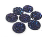 CA641 - 10 pcs Druzy Resin Embellishment Cabochons Assortment - 20mm - Dome Style