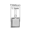 P854A - 20 pcs. 304 Stainless Steel Square Posts Settings Bezels Cabochons Pendants - 8x8mm Glue Pad Setting - Hypoallergenic! Bezel Trays