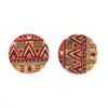 P682 -10 pcs. Gold Plated Multicolor Enamel Circle Metal Dangle Charms Pendants - Temple - 20mm - 0.8" - Great for Earrings, Necklaces or Dangles