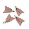 P452 - 10 pcs. Light Brown Faux Leather Tassel Dangle Charms Pendants - Golden - 5.2cm (2.05") x 3.3cm (1.3") - Great for Light Earrings &amp; Dangles!