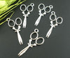 P205 - 10pcs. Antique Silver Scissor Scissors Charm Charms Pendants - 30mm X 14mm