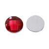 CA016 - 10 pcs Resin Embellishment Cabochons Red - 6mm - Faceted Design