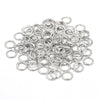 J158 - 100 pcs Silver Tone Soldered Closed Jump Rings - 6mm - 20 Gauge (0.8mm Thick)