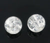 BD009 - 50 pcs Clear Crackle Glass Beads, 6mm - Hole Size: 1mm