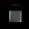 CA554 - 100 pcs. Square Clear Epoxy Resin Stickers - 12mm x 12mm - Self-Adhesive!