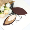P911 - 10 pcs. Brown Khaki Beige Faux Leather Dangle Charms Pendants - Leaf - Triple Layer - 71mm (2.8") - Great for Light Earrings or Dangles