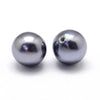 BD044 - 10 pcs. - 6mm Half Drilled Glass Pearl Imitation Round Beads - 4 color options available! - Hole Size: 1mm