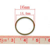 J022 - 100 pcs Antique Bronze Soldered Closed Jump Rings - 16mm - 20 Gauge (0.8mm Thick)
