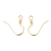 E714 - 20 pcs 304 Stainless Steel Earring Hooks with Spring - Golden - 16mm x 18mm - Hypoallergenic! Tarnish Resistant! Hole size: 2.5mm