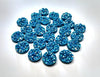 CA615 - 10 pcs Druzy Resin Embellishment Cabochons Teal Blue Iridescent Multicolor - 12mm