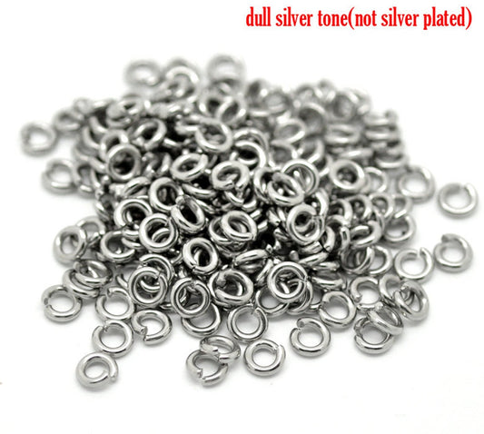 J310 - 500 pcs 304 Stainless Steel Open Jump Rings 5mm - 16 Gauge (1.2mm Thick)- High Quality! Tarnish Resistant!